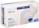 Перчатки для рук Sibel Clear All WHITE LATEX Glove защитные, латексные белые, р.М, 100шт