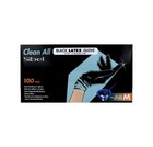 Перчатки защитные латексные Sibel Clear All Black Latex Glove A.Q.L 1.5 размер М Черные 100 шт